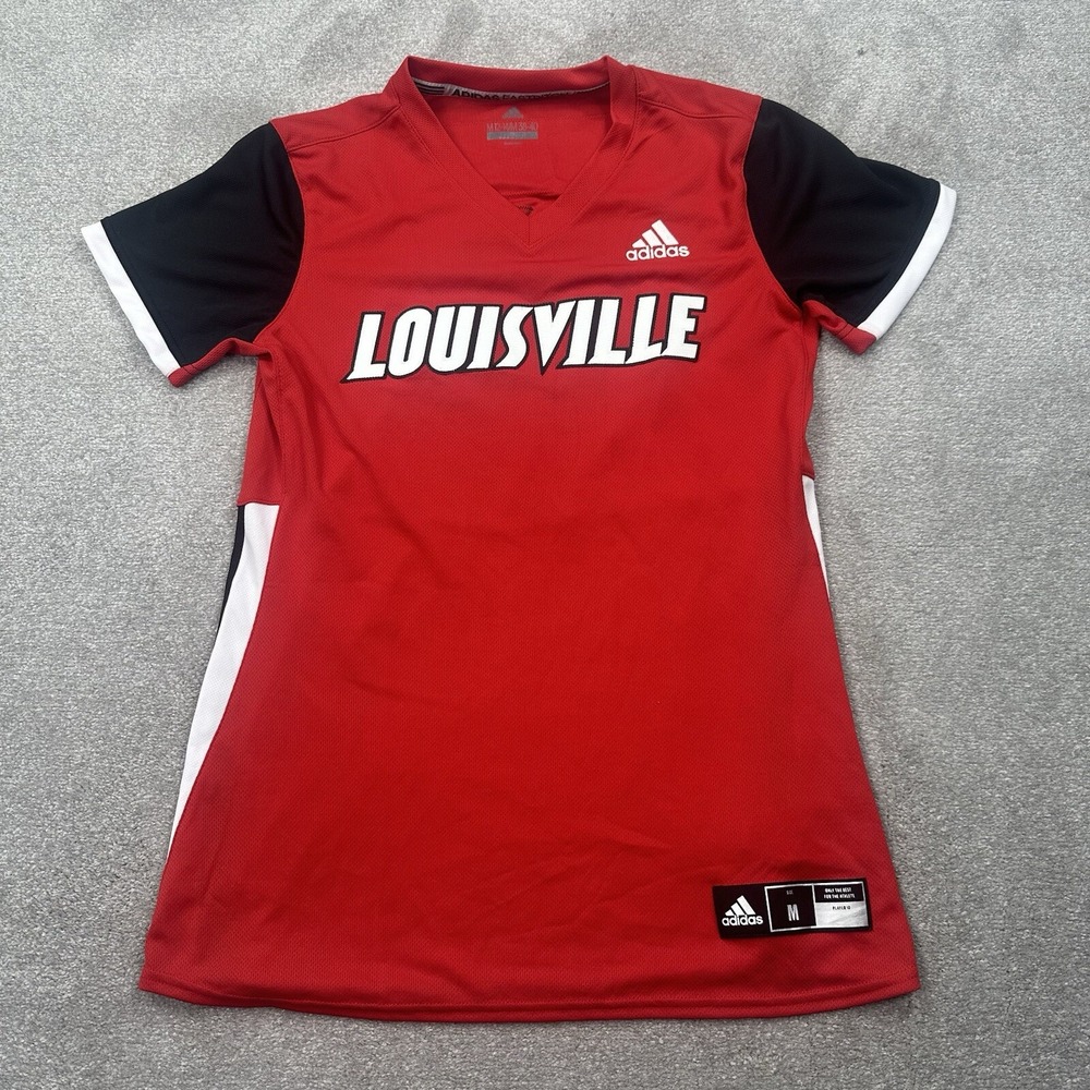 Louisville Cardinals Adidas Women's Softball Jersey Size Med 12-14 Jackson‎ #17